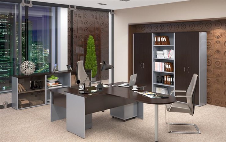 Офисный набор мебели IMAGO - рабочее место, шкафы для документов в Ангарске - изображение 3